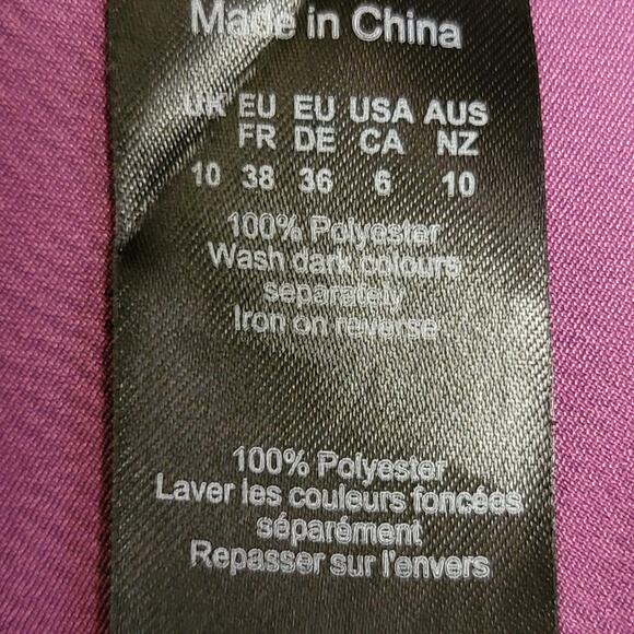 Nasty Gal Slip Dress Womens Sz 6 Purple Plunge V Neck Mini Satin Low Back Party - Picture 8 of 8